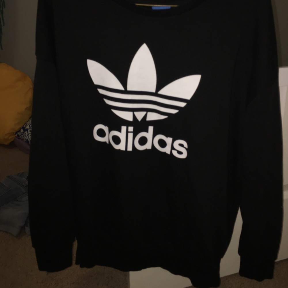 Black Adidas Crewneck